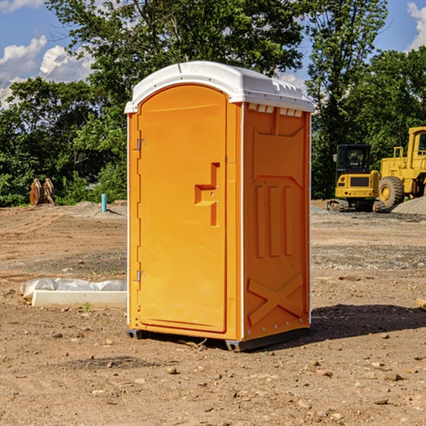 how often are the porta potties cleaned and serviced during a rental period in Adams County Indiana